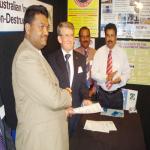 Our MD Mr Arunachalam And DO Mr. Mathivanan representing NDTSS in the Cooperation Agreement signed between NDT Society, Singapore (NDTTSS) and Australian Institute for Non Destructive Testing (AINDT) at Gold coast, Brisbane, Australia on 27th Aug 2009.